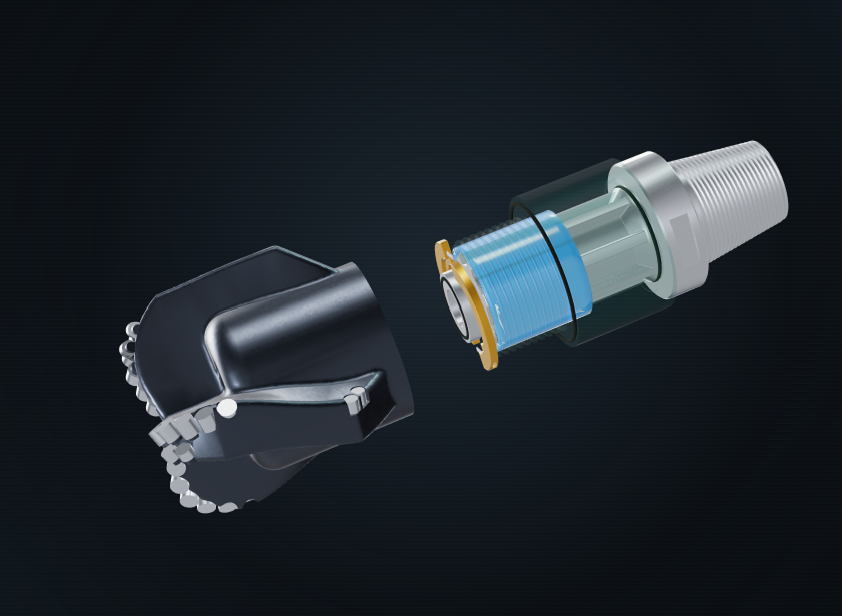 Evolution Drill Bit damping interface and internal medium